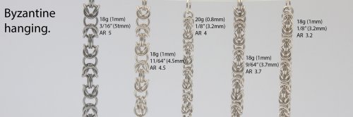Kylie Jones's Aspect Ratio for Byzantine Weave - , Chain Maille Jewelry, Making Chain, Chain Making , This weave is too loose to hold the pattern for some jewelry items